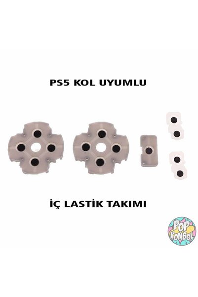 POPKONSOL PS5 Versiyon 1 Kol Lastik Takımı İç Silikon Lastiği Playstation 5 V...