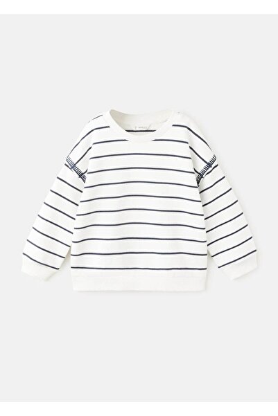 MANGO Baby Çizgili koton sweatshirt