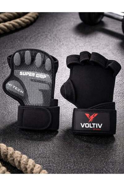 VOLTIV Weightlifting Gloves with Wrist Support – Super Grip Gym Gloves for Tr...