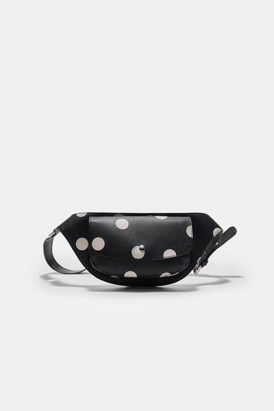 Stradivarius Puantiye desenli çapraz askılı kemer