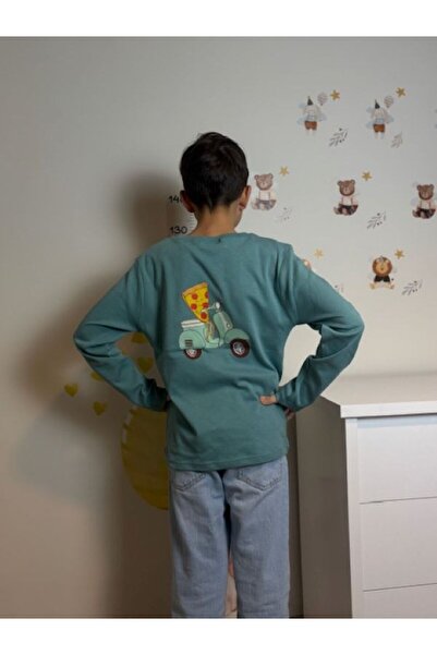 Mir KidsClup تي شيرت بأكمام طويلة من قماش الإنترلوك للجنسين