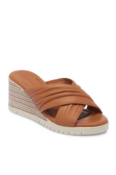 Tergan Taba Hakiki Deri Kadın Terlik - K25Y1TR67775-A29