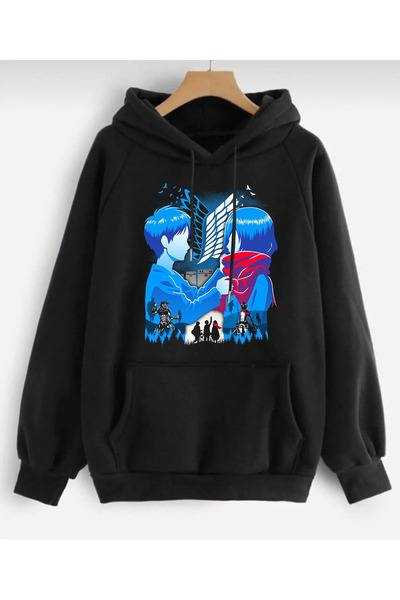 Arwen Fashion Φούτερ με στάμπα Attack On Titans - Oversize με κουκούλα