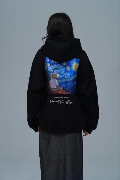 Eritqaa ZEMLİYA_Unisex Kalın 3 İplik KAR Basic Oversize Pamuklu Sweatshirt HI...