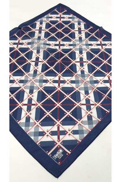 Bilmar Eșarfă din voal de mătase cu model, bandană, eșarfă elegantă 50 X 50 Cm