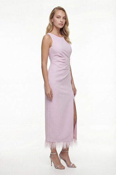 Lafaba Women's Powder Color Slim Fit Otrişli Promise Engagement Wedding Eveni...