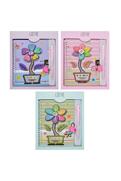 OEM Jurnal Cu Lacat si Pix, Flori