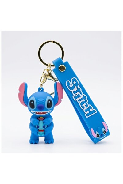 OEM Silicone Keychain and Backpack Charm, Blue Animated Figure with Decorativ...