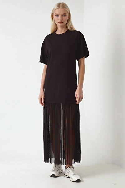 Hiccup Comfortable midi dress with tulle skirt, Pika collection