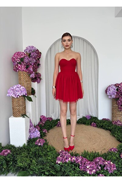 EtikaOnline straplez kadın mini elbise