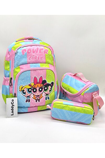 LaddyCo Primary School Bag Girl's 3-Piece Set Colorful First School Bag Chara...