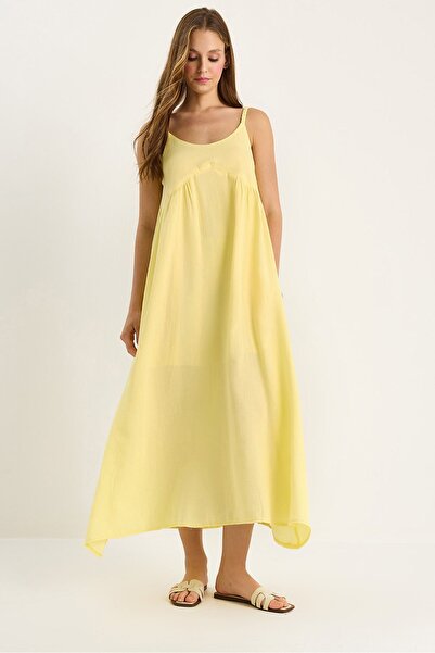 Hiccup Rochie midi din muselină texturată cu buzunar