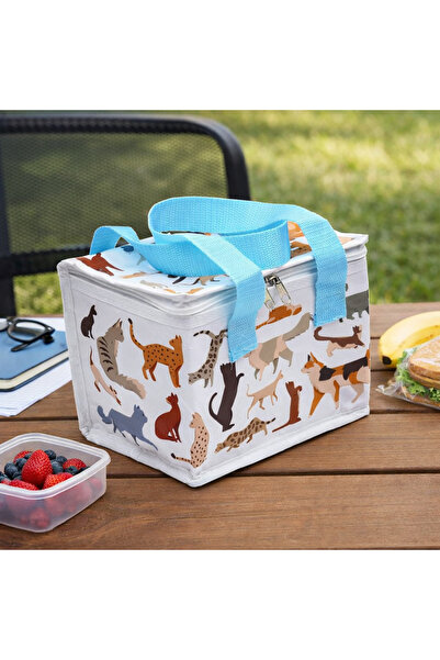 Puckator Lunch bag, cat design, Feline Fine, thermal insulation, for school a...