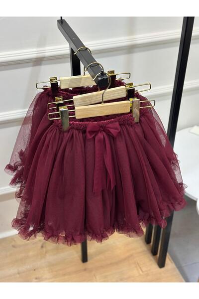 ArdenKids 2-8 Yaş Bordo Tütü Etek