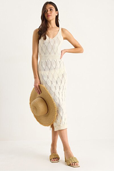 Hiccup Knitted dress with knitted details Bianco Lucci