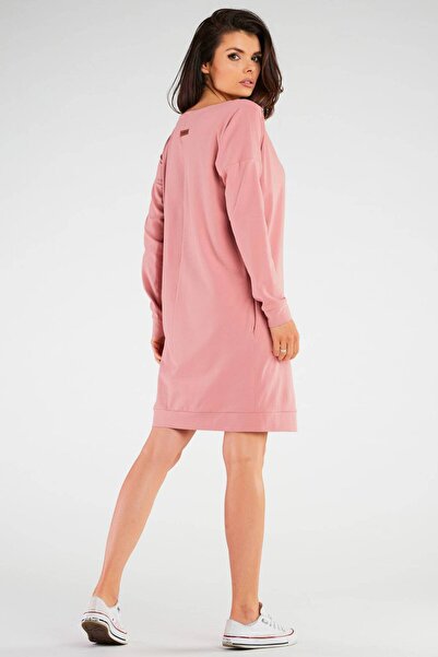 Awama Dress M257 - Pink - S/M