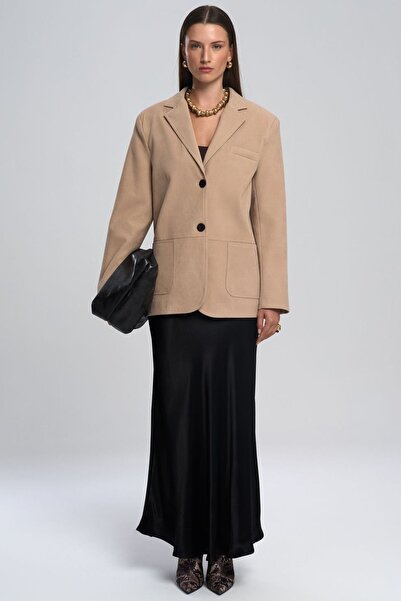 Hiccup MAI STUDIOS Fusta maxi din satin cu curea Muirnas