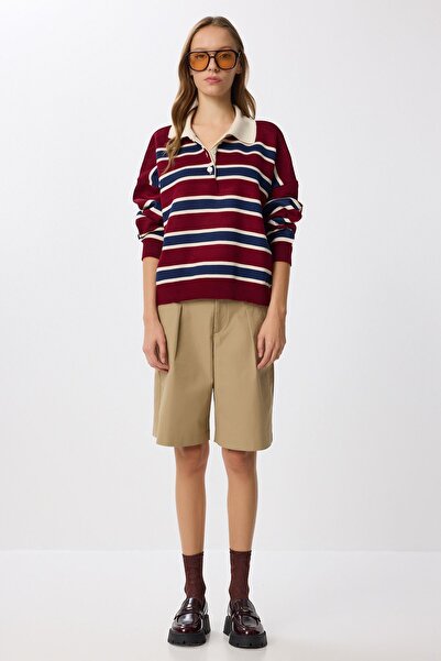 Hiccup ISTANBUL striped sweater with polo collar