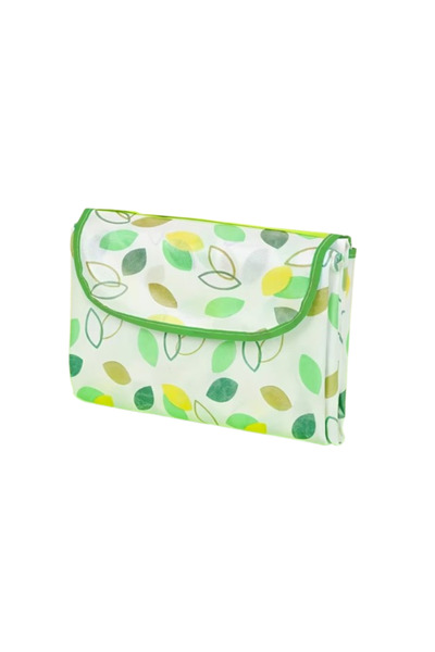 Bsr Patura pentru picnic, impermeabila, cu maner de transport, plastic, alb+v...