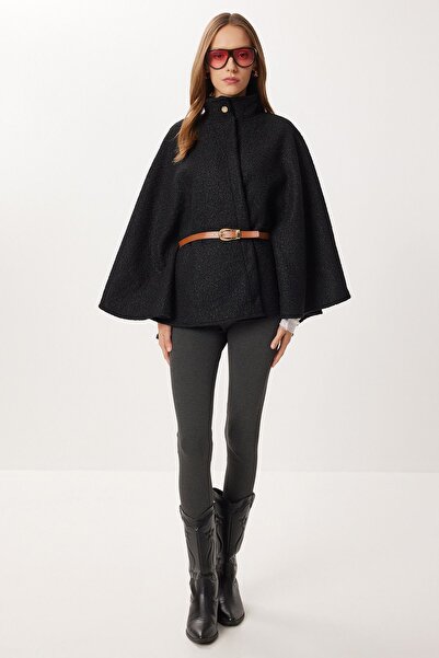 Hiccup ISTANBUL Gabardine jacket with a relaxed fit, semi-high collar and belt