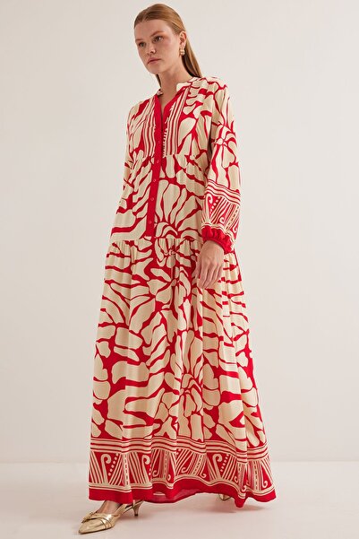 Hiccup Bdart Lined V-Neck Maxi Dress