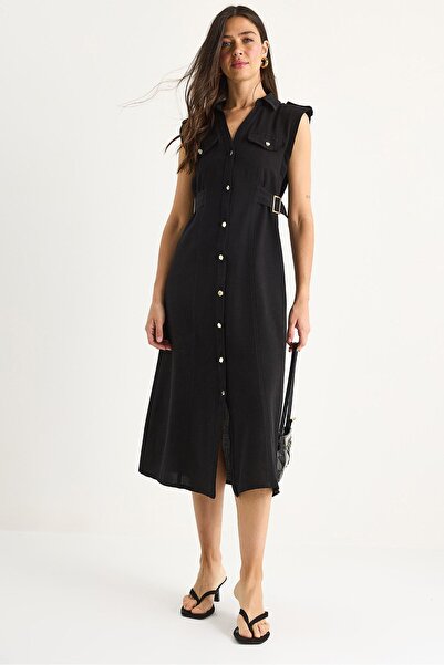 Hiccup Rochie midi cu detalii de curea LUCCI