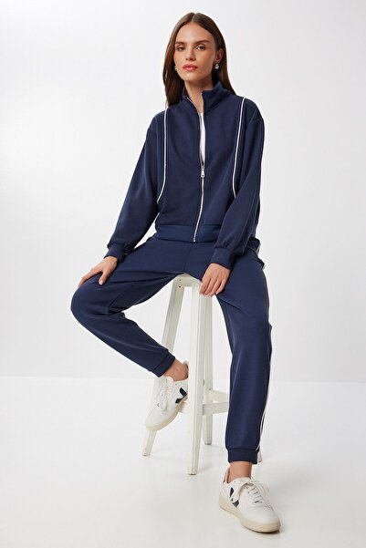 Hiccup Two-Piece Set with Zip-Up Hoodie and Contrast Joggers – ISTANBUL