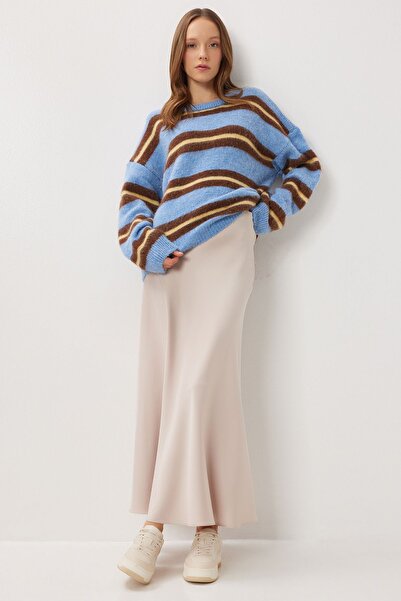 Hiccup Adorable ISTANBUL high-waisted satin maxi skirt