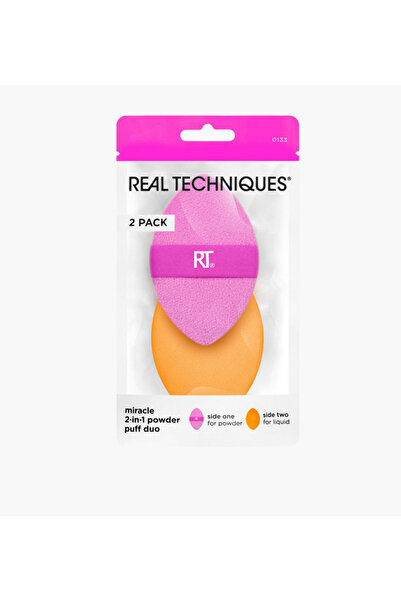 Real Techniques مجموعة من قطعتين من إسفنجات البودرة متعددة الاستخدامات