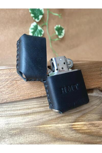 ALESTA LEATHER (isim yazıyoruz) Hakiki Deri Kaplı Benzinli Çakmak