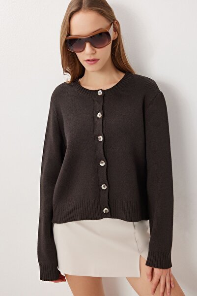 Hiccup Ribbed knitted cardigan with button closure ISTANBUL