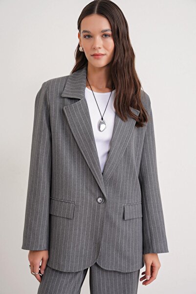 Hiccup MIXRAY Striped Oversize Blazer