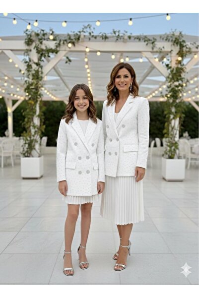 Hilal Akıncı Kids سترة بليزر نسائية مزينة بالأحجار