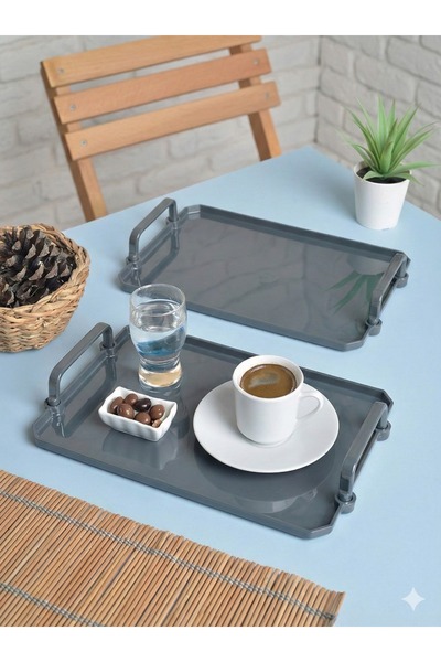 HızlıTrend 6-Piece Acrylic Coffee Presentation Tray 25X17Cm