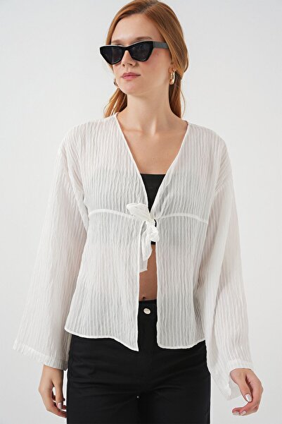 Hiccup Μπλούζα με λαιμόκοψη σε σχήμα V με κορδόνια BDART