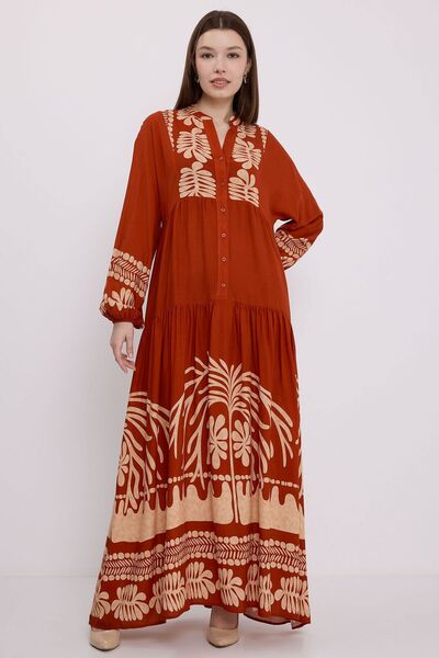 Hiccup Bdart Lined V-Neck Maxi Dress