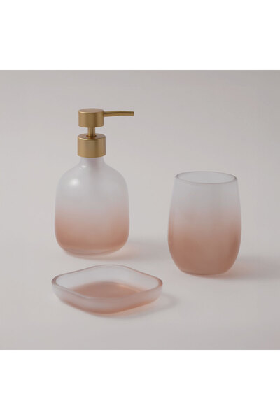 homez Glass Bath Set Of 3Pcs, Beige