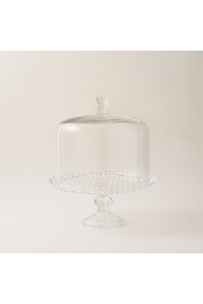 LA MESA cake plate with dome medium size 27.3*27.3*33 cm