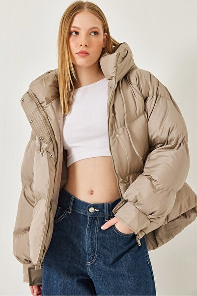 Hiccup Bianco Lucci Hooded puffer coat