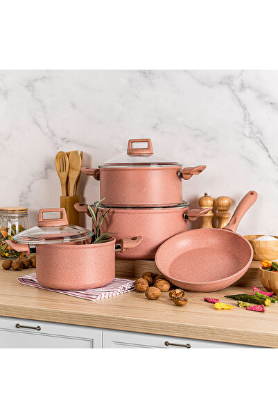 Alberto 7 Pcs Forge Aluminum Granite Cookware Set