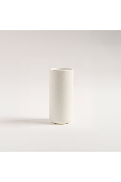 homez حامل شموع معدني أبيض من مجموعة صفا، 8.5 × 8.5 × 14 سم