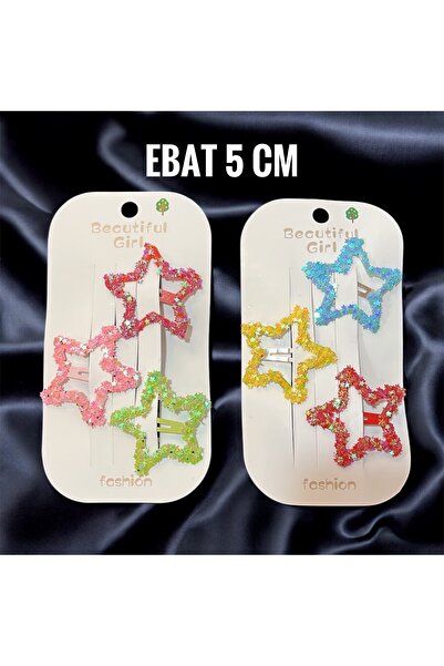 Store 6 Pieces of Glitter Star Snap Buckle (5cm Size)