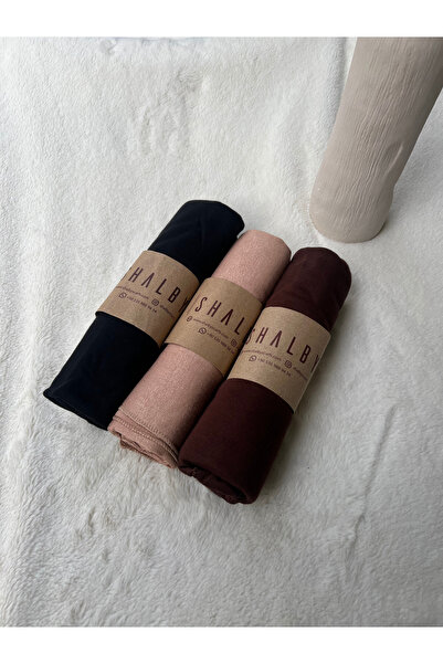 shalby شال من القطن الممشط (مجموعة من 3 قطع) مصنوع من قماش الجيرسيه