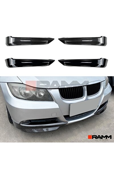 Universal BMW E90 Ön Tampon Flap Seti - Parlak Karbon