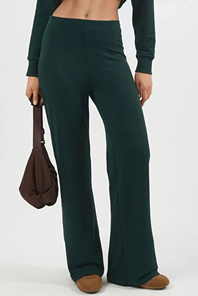 Hiccup BUSEM Yüksek Bel Lastikli Düz Paça Pantolon