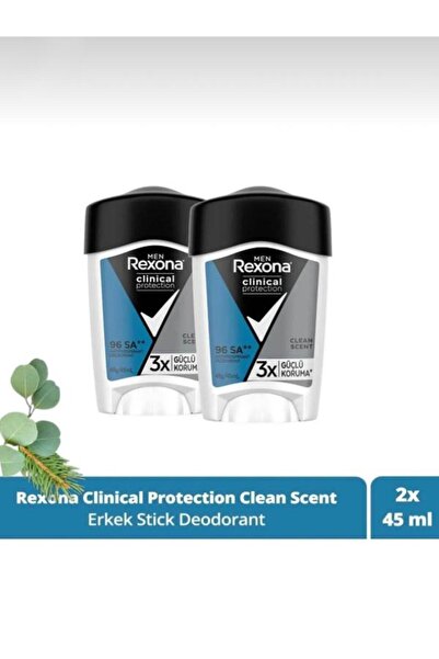 Deodorant Rexona Men Clinical Protection Erkek Stick Clean Scent 3x Güçlü Kor...