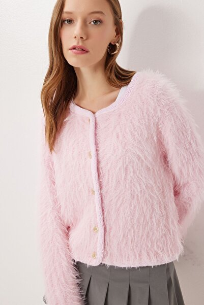 Hiccup Textured knitted cardigan with button closure ISTANBUL