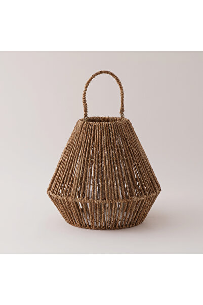 homez فانوس أورا المصنوع من الروطان، 30 × 30 × 29 سم، بني