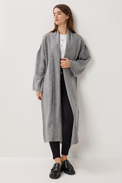 Hiccup ISTANBUL Oversized Knitted Cardigan With Open Collar and Long Sleeves