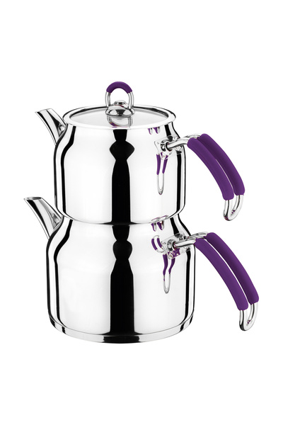 Akdeniz İmaj Orta Boy Silikon Kulplu Çaydanlık